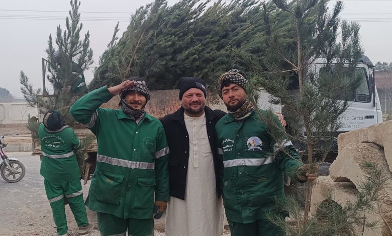 Planting trees in Mazar-e-Sharif